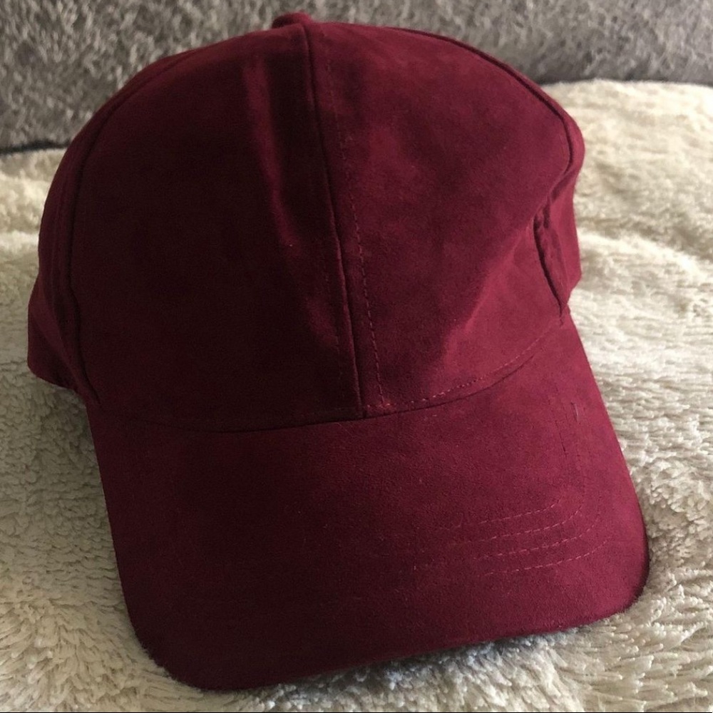 Burgundy hat